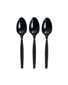 Black Plastic Spoons