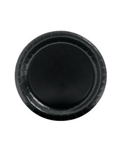 Black Round Paper Dinner Plates