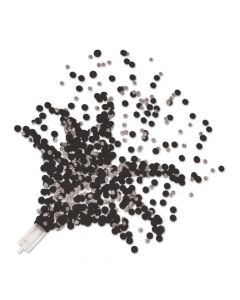Black and Silver Push-Up Confetti Poppers