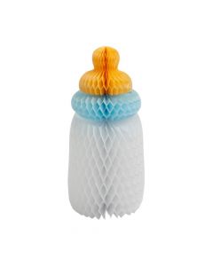 Blue Baby Bottle Honeycomb Centerpieces