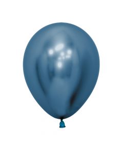 Blue Chrome Reflex Balloons 30cm