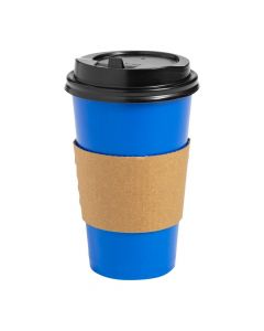 Blue Coffee Cups with Lids and Sleeves