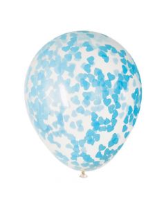 Blue Confetti Latex Balloons