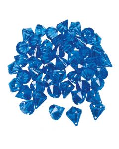 Blue Diamond-Shaped Acrylic Gems