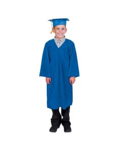 Blue Elementary Graduation Cap and Gown Set