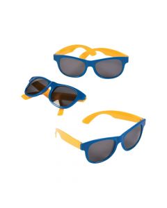 Blue and Gold Two-Tone Sunglasses