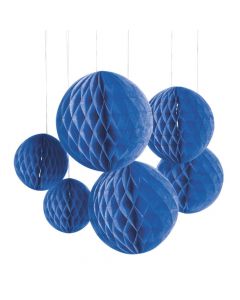 Blue Hanging Honeycomb Decorations