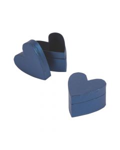 Blue Heart-Shaped Favor Boxes