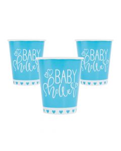 Blue Hearts Baby Shower Paper Cups