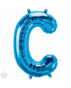 Blue Letter C Air Filled 41cm Foil Balloon
