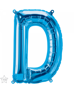 Blue Letter D Air Filled 41cm Foil Balloon