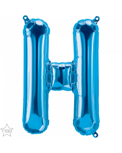 Blue Letter H Air Filled 41cm Foil Balloon