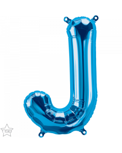 Blue Letter J Air Filled 41cm Foil Balloon