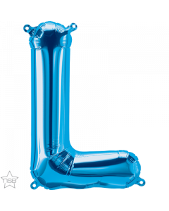 Blue Letter L Foil Balloon 86CM