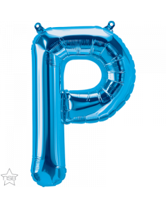 Blue Letter P Air Filled 41cm Foil Balloon