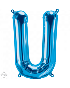 Blue Letter U Foil Balloon 86CM