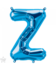 Blue Letter Z Air Filled 41cm Foil Balloon
