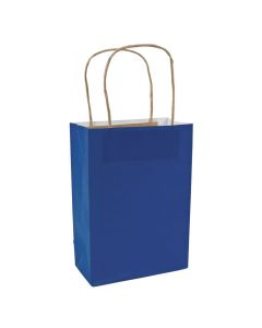 Blue Medium Kraft Paper Bags