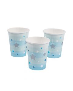 Blue One Little Star Paper Cups