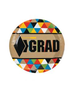 Bold Graduation Party Paper Dinner Plates
