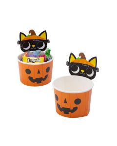 Boo Crew Cat-Shaped Disposable Paper Snack Cups - 12 Pc.