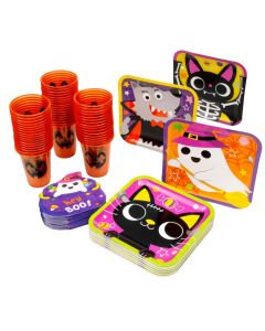 Boo Crew Halloween Party Disposable Tableware Kit for 48 Guests