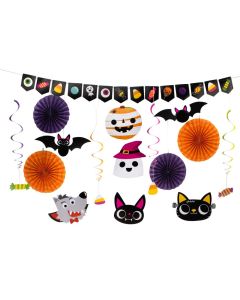 Boo Crew Party Hanging Decorations Kit - 16 Pc.