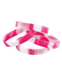 Breast Cancer Awareness Camouflage Rubber Bracelets