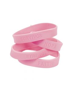Breast Cancer Awareness Sayings Rubber Bracelets