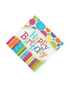 Bright and Bold Birthday Luncheon Napkins