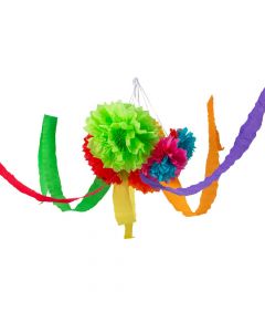 Bright Hanging Flowers with Streamers