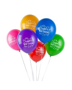 Bright Happy Birthday 11" Latex Balloons