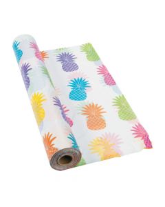 Bright Pineapple Plastic Tablecloth Roll