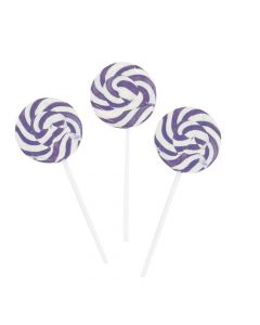 Bright Purple Swirl Lollipops