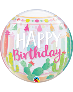 Bubble Happy Birthday Llama Foil Balloon