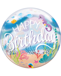 Bubble Happy Birthday Mermaid Foil Balloon