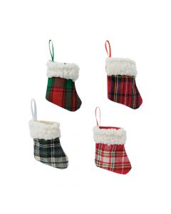 Buffalo Plaid Mini Stocking Ornaments