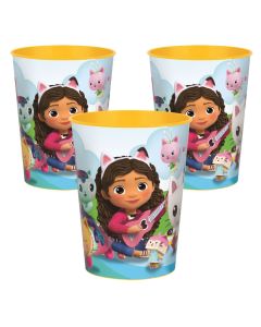 Bulk 12 Pc. DreamWorks Gabby's Dollhouse Party Reusable BPA-Free Plastic Favor Tumblers