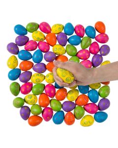 Bulk Egg-Shaped Stress Balls - 72 Pc.