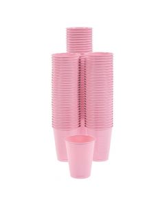 Bulk Light Pink Plastic Cups - 100 Ct.