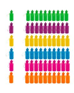 Bulk Neon Plastic Water Bottles - 60 Pc.