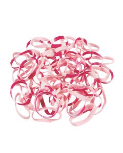 Bulk Pink Ribbon Bracelet Assortment