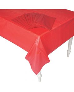 Bulk Red Plastic Tablecloths - 12 PC.