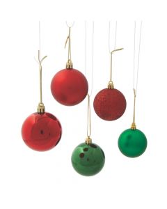 Bulk Shatterproof Red and Green Ball Ornaments