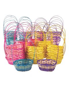 Bulk Small Ombre Bamboo Baskets - 72 Pc.