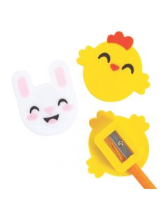 Bunny and Chick Easter Pencil Sharpeners