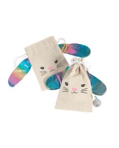 Bunny-Shaped Canvas Treat Bags