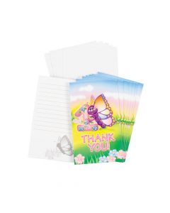 Butterfly 1st Birthday Thank You Cards