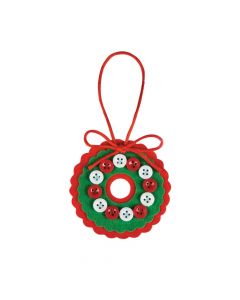 Button Wreath Christmas Craft Kit