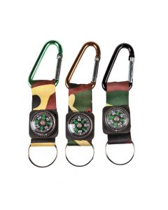 Camouflage Army Belt Clip Toy Compass Keychains